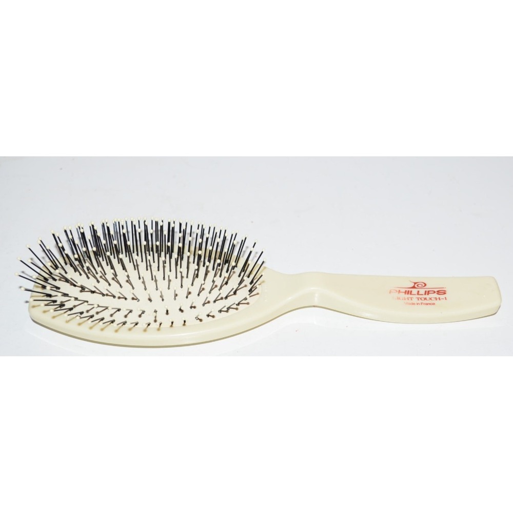Phillips Light Touch 1 Cushion Hair Brush Full sz made in France Vtg